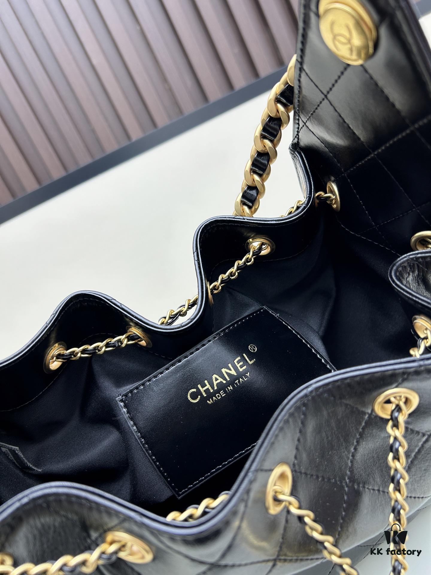 69304e16f09edb6de4c4e86b Upgraded Chanel 25C Style Hobo Bag in Quilted Calf Leather – Mini Crossbody Bucket Bag with Vintage Gold-Tone Drawstring Closure, Diamond Stitching, and Classic Chain Strap
