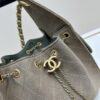 69304e22f09edb6de4c4e877 Upgraded Chanel 25C Style Hobo Bag in Quilted Calf Leather - Mini Bucket Shoulder Bag with Vintage Gold-Tone Buckle and Drawstring Closure, Chevron Stitching, Retro Black-Gold Accents, Elegant Chain Design