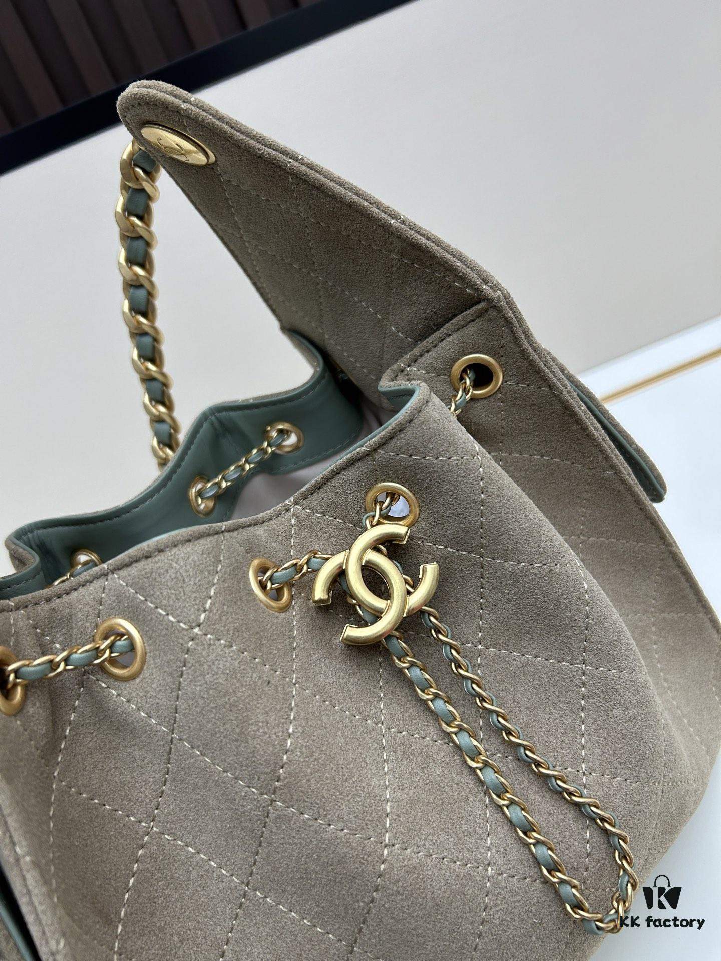 69304e22f09edb6de4c4e877 Upgraded Chanel 25C Style Hobo Bag in Quilted Calf Leather - Mini Bucket Shoulder Bag with Vintage Gold-Tone Buckle and Drawstring Closure, Chevron Stitching, Retro Black-Gold Accents, Elegant Chain Design