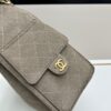 69304e24f09edb6de4c4e87b Upgraded Chanel 25C Style Hobo Bag in Quilted Calf Leather - Mini Bucket Shoulder Bag with Vintage Gold-Tone Buckle and Drawstring Closure, Chevron Stitching, Retro Black-Gold Accents, Elegant Chain Design
