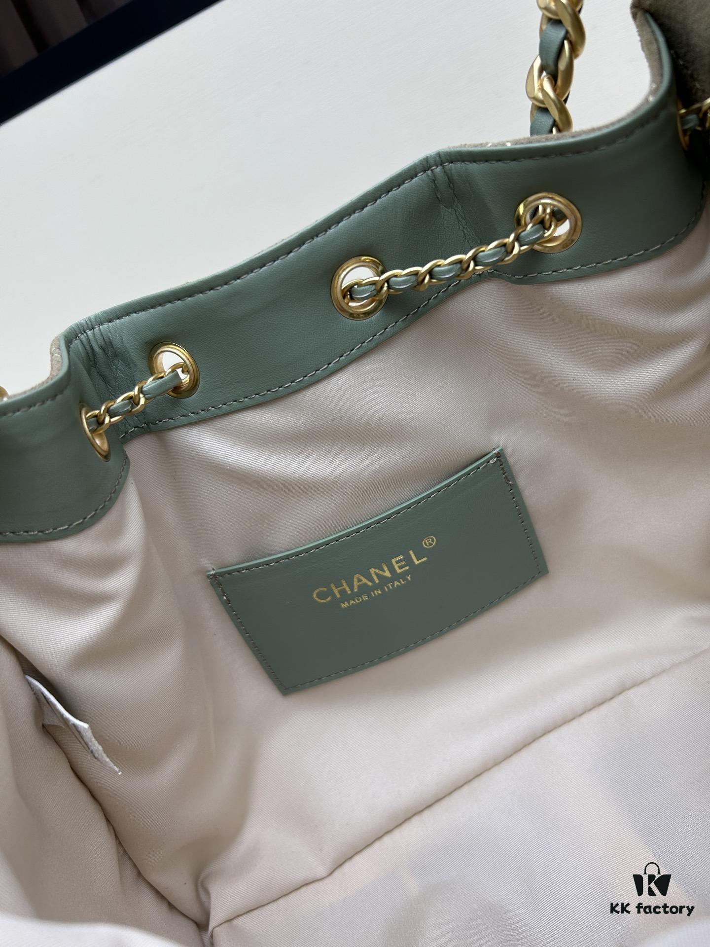 69304e26f09edb6de4c4e87d Upgraded Chanel 25C Style Hobo Bag in Quilted Calf Leather - Mini Bucket Shoulder Bag with Vintage Gold-Tone Buckle and Drawstring Closure, Chevron Stitching, Retro Black-Gold Accents, Elegant Chain Design