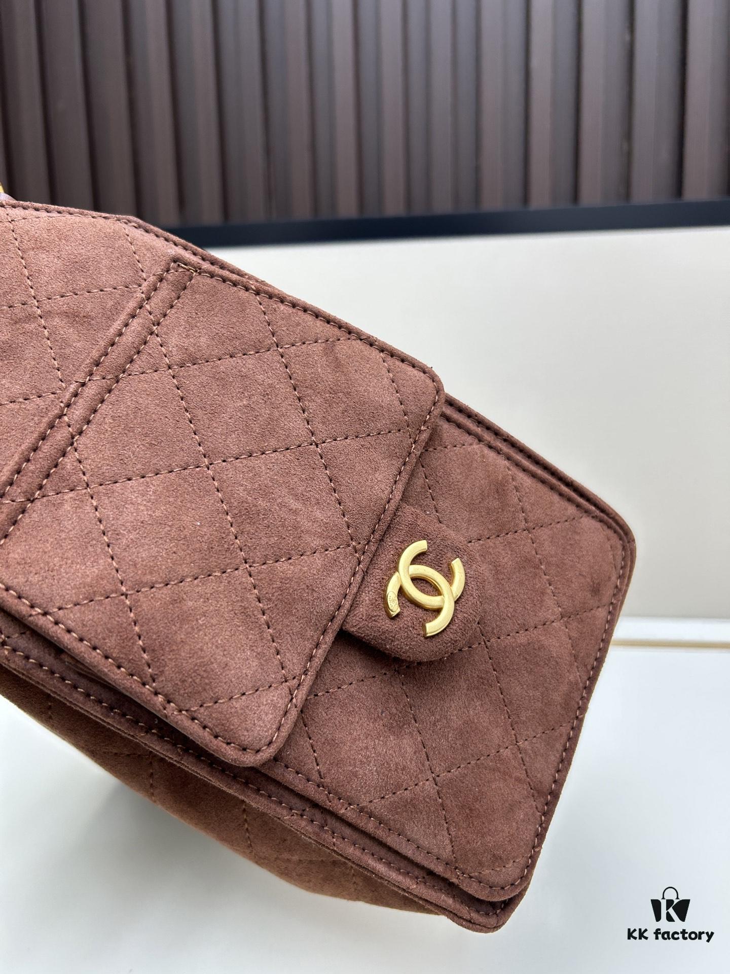 69304e28f09edb6de4c4e880 Upgraded Chanel 25C Hobo Bag Mini, Quilted Calfskin Crossbody Bucket Bag with Vintage Gold Buckle Drawstring, Diamond Stitching, Retro Black-Gold Tone, Classic Chain Design