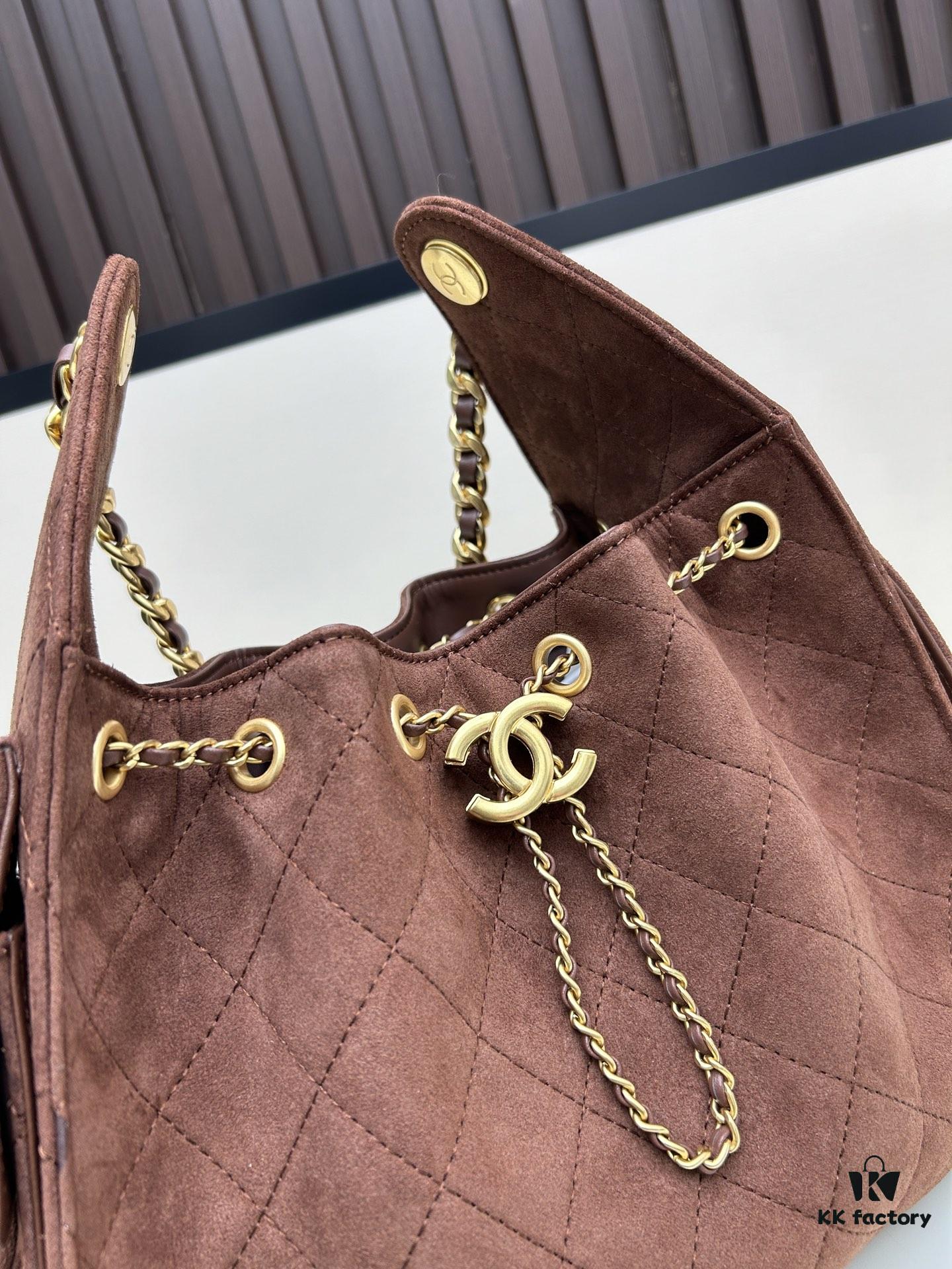 69304e28f09edb6de4c4e882 Upgraded Chanel 25C Hobo Bag Mini, Quilted Calfskin Crossbody Bucket Bag with Vintage Gold Buckle Drawstring, Diamond Stitching, Retro Black-Gold Tone, Classic Chain Design