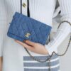 69304e2cf09edb6de4c4e885 Chanel 22p Spring/Summer Collection New 19Bag Denim Light Color Sand Silver Hardware