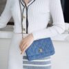 69304e2df09edb6de4c4e887 Chanel 22p Spring/Summer Collection New 19Bag Denim Light Color Sand Silver Hardware