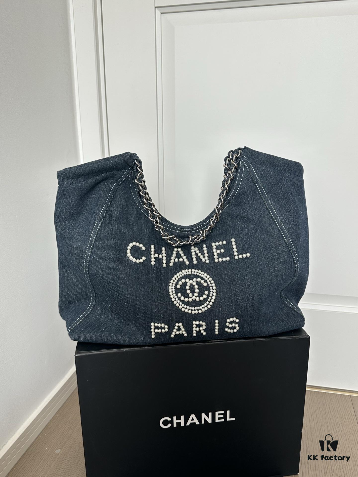 CHANEL VINTAGE Pearl Denim