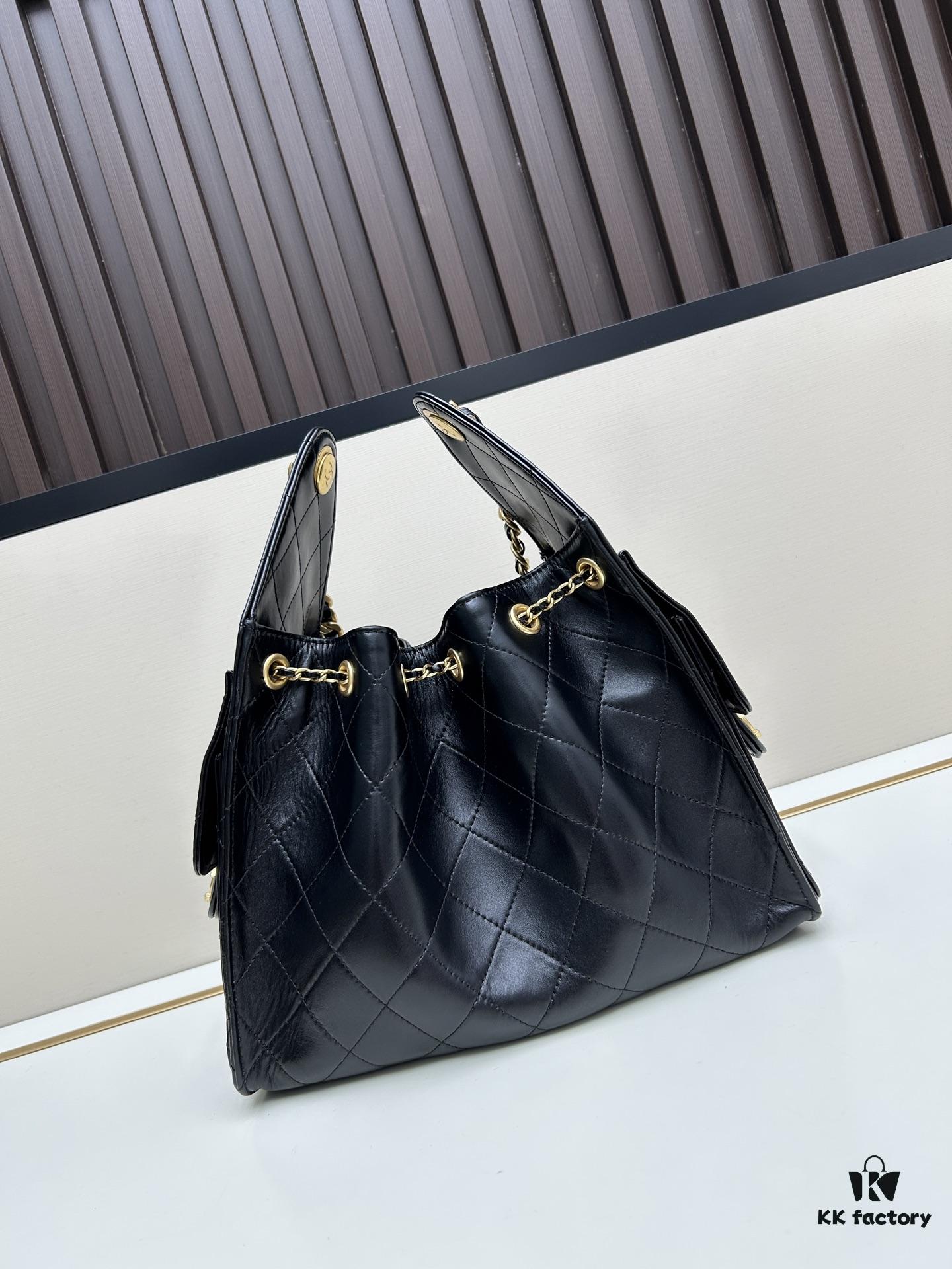 69304e3ff09edb6de4c4e89c Upgraded Chanel 25C Style Hobo Bag in Quilted Calf Leather – Mini Crossbody Bucket Bag with Vintage Gold-Tone Drawstring Closure, Diamond Stitching, and Classic Chain Strap