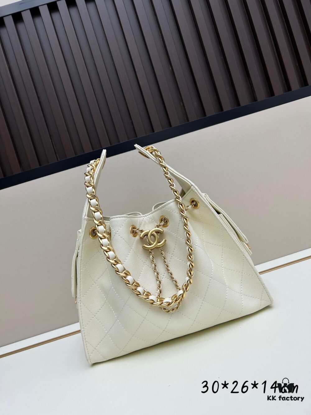 Upgraded Chanel 25C Hobo Bag in Quilted Calfskin - Small Vintage-Inspired Drawstring Bucket Bag with Retro Gold-Tone Hardware and Classic Chain Design