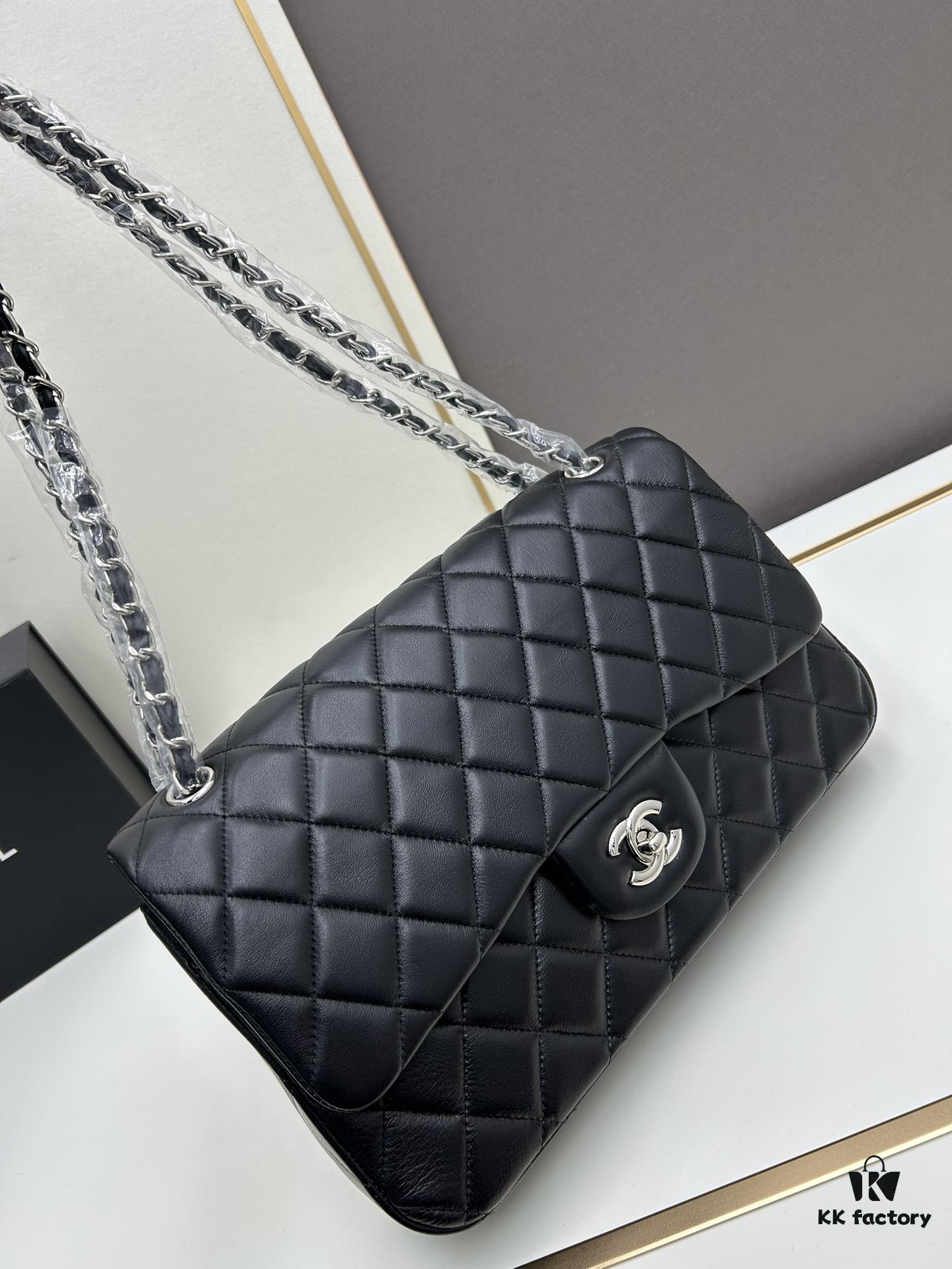 69304eb7f09edb6de4c4e93c Chanel Classic CF1113 Lambskin Electroplated Hardware with Glazed Finish, Premium Cowhide Gold Tone Clasp – Authentic Custom Import Grade