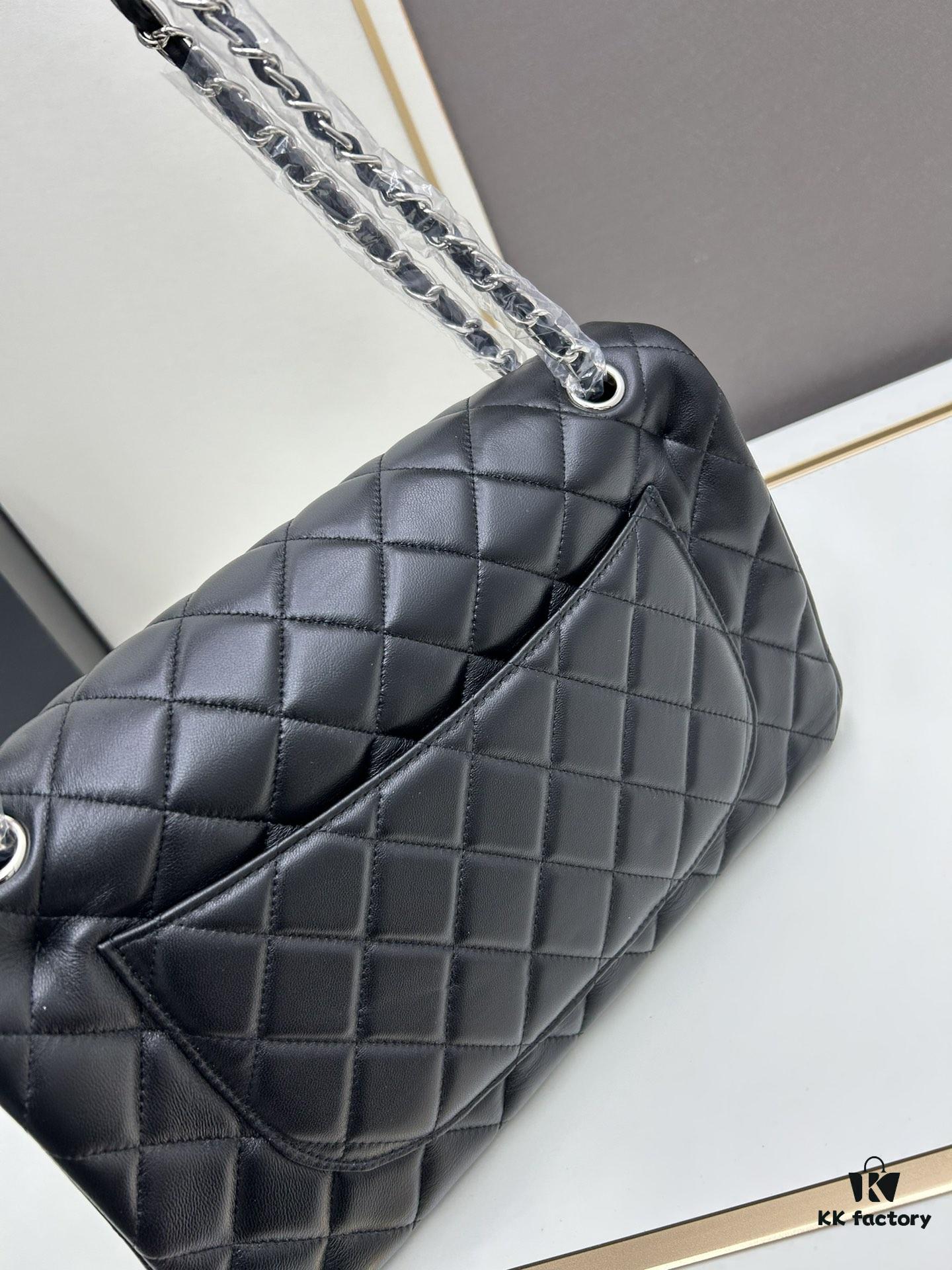 69304eb8f09edb6de4c4e93d Chanel Classic CF1113 Lambskin Electroplated Hardware with Glazed Finish, Premium Cowhide Gold Tone Clasp – Authentic Custom Import Grade