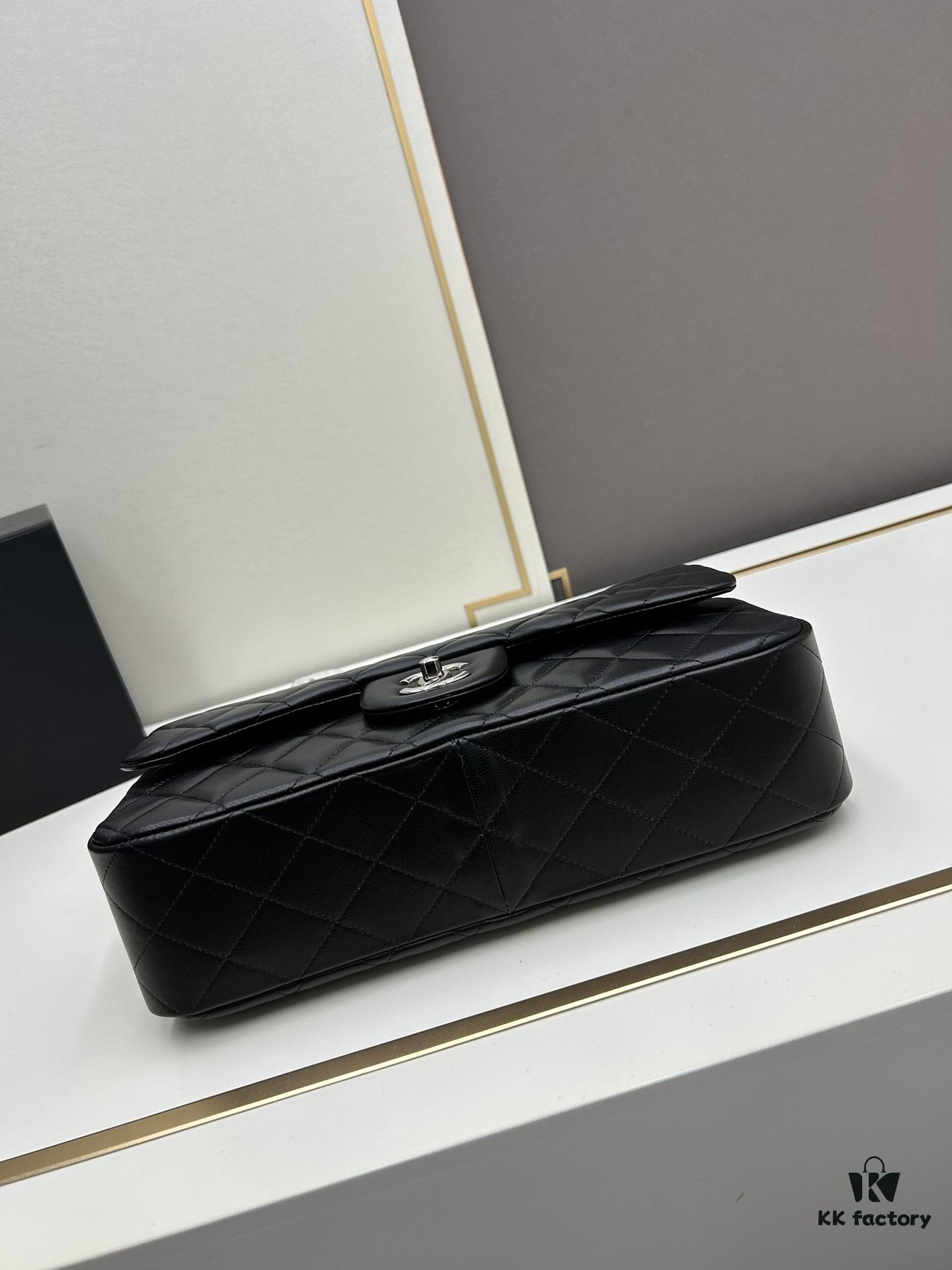 69304eb9f09edb6de4c4e93e Chanel Classic CF1113 Lambskin Electroplated Hardware with Glazed Finish, Premium Cowhide Gold Tone Clasp – Authentic Custom Import Grade