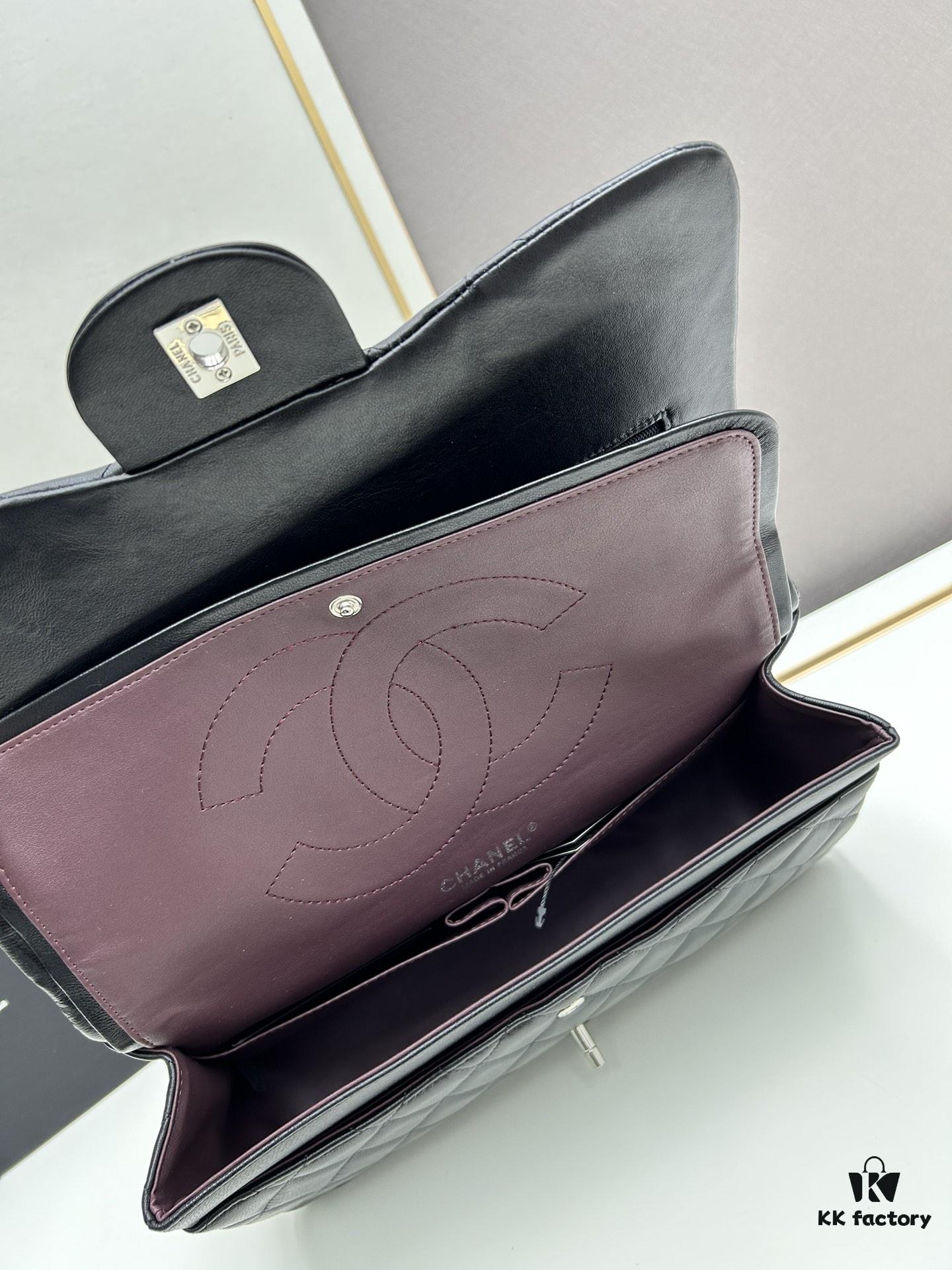 69304ebaf09edb6de4c4e93f Chanel Classic CF1113 Lambskin Electroplated Hardware with Glazed Finish, Premium Cowhide Gold Tone Clasp – Authentic Custom Import Grade