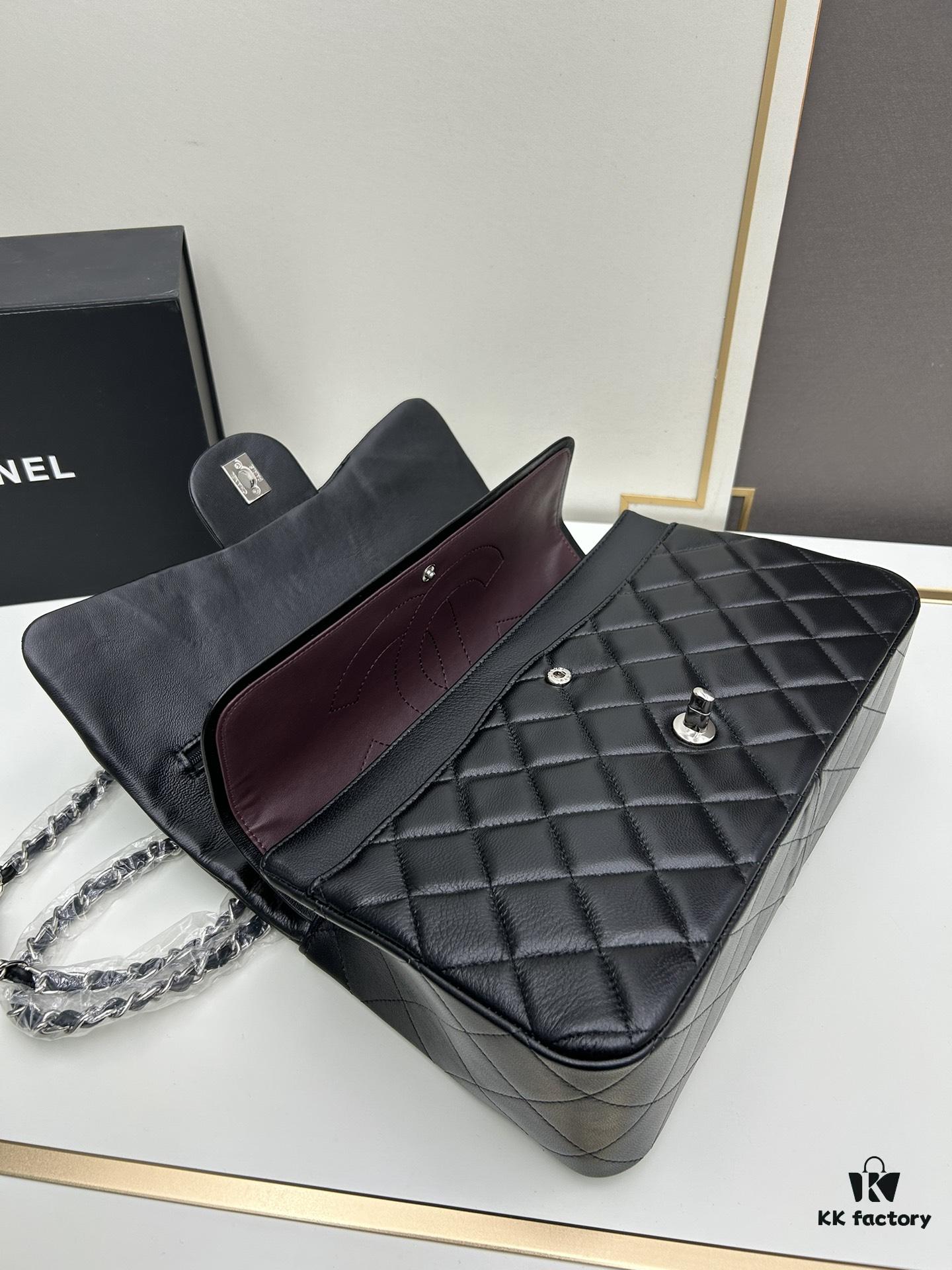 69304ebbf09edb6de4c4e941 Chanel Classic CF1113 Lambskin Electroplated Hardware with Glazed Finish, Premium Cowhide Gold Tone Clasp – Authentic Custom Import Grade