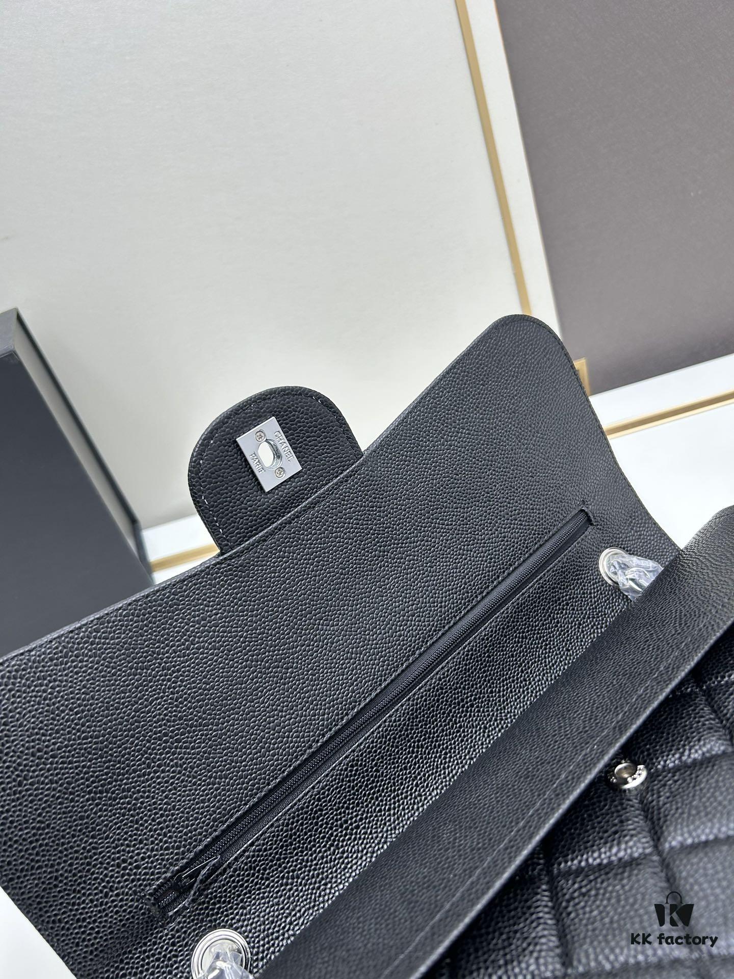 69304ec2f09edb6de4c4e948 Chanel Classic CF1113 Calfskin Grain Bag with Electroplated Hardware