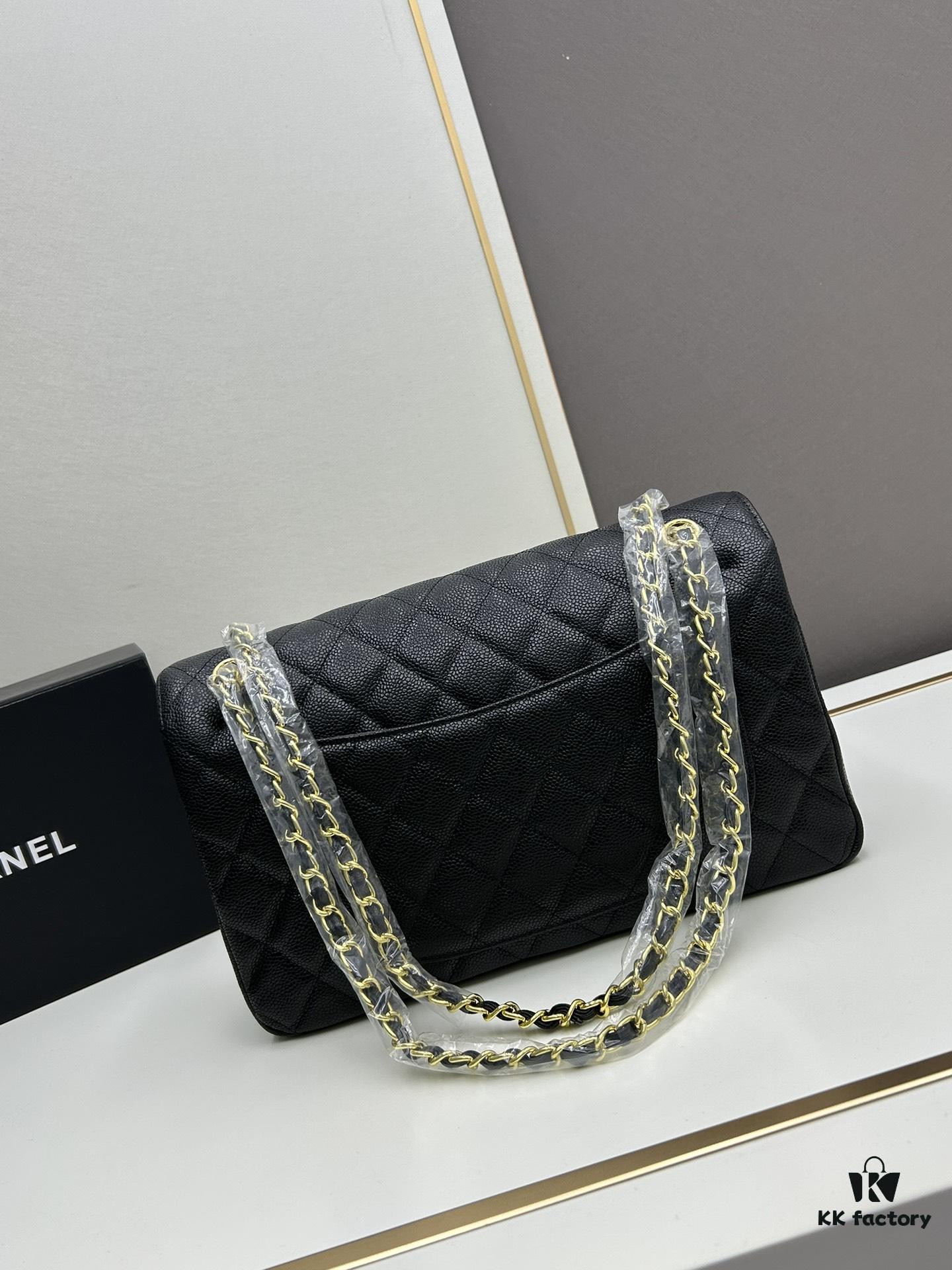 69304ec6f09edb6de4c4e94e Chanel Classic CF1113 Calfskin Quilted Lambskin Bag with Electroplated Hardware, Glazed Finish for Long-Lasting Color Retention