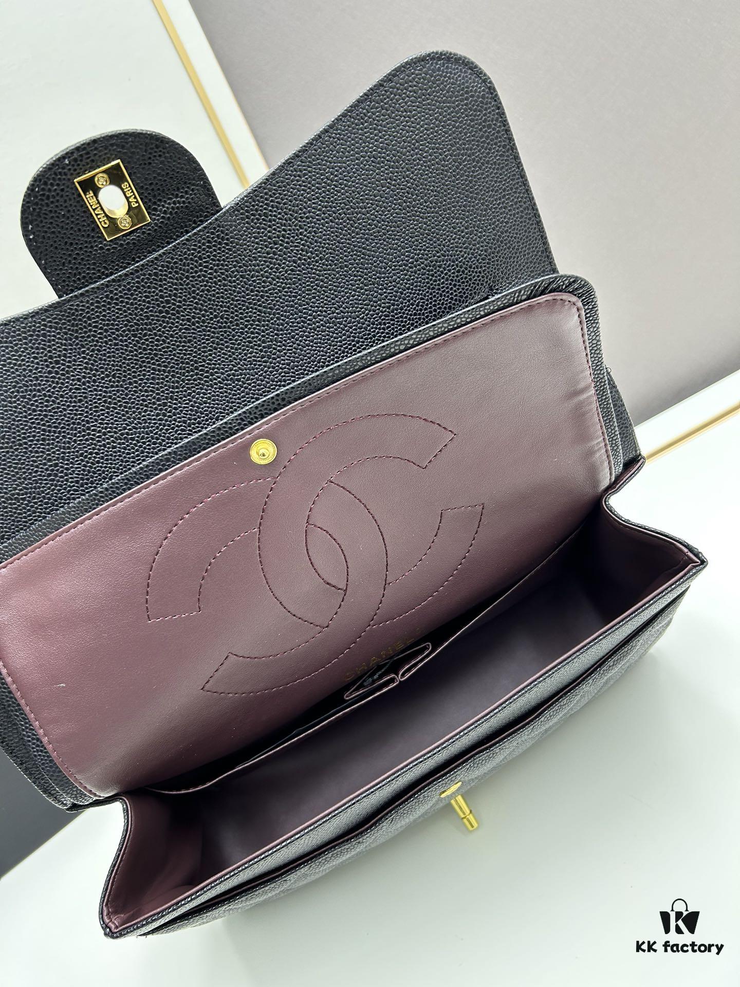 69304ec9f09edb6de4c4e950 Chanel Classic CF1113 Calfskin Quilted Lambskin Bag with Electroplated Hardware, Glazed Finish for Long-Lasting Color Retention