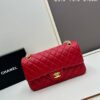 69304ecef09edb6de4c4e95a Chanel Classic CF1112 Lambskin Electroplated Hardware with Glazed Finish, Premium Cowhide Gold Tone Clasp