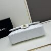 69304ed1f09edb6de4c4e95e Chanel Classic CF1112 Lambskin Electroplated Hardware with Glazed Finish, Premium Cowhide Gold Tone Clasp