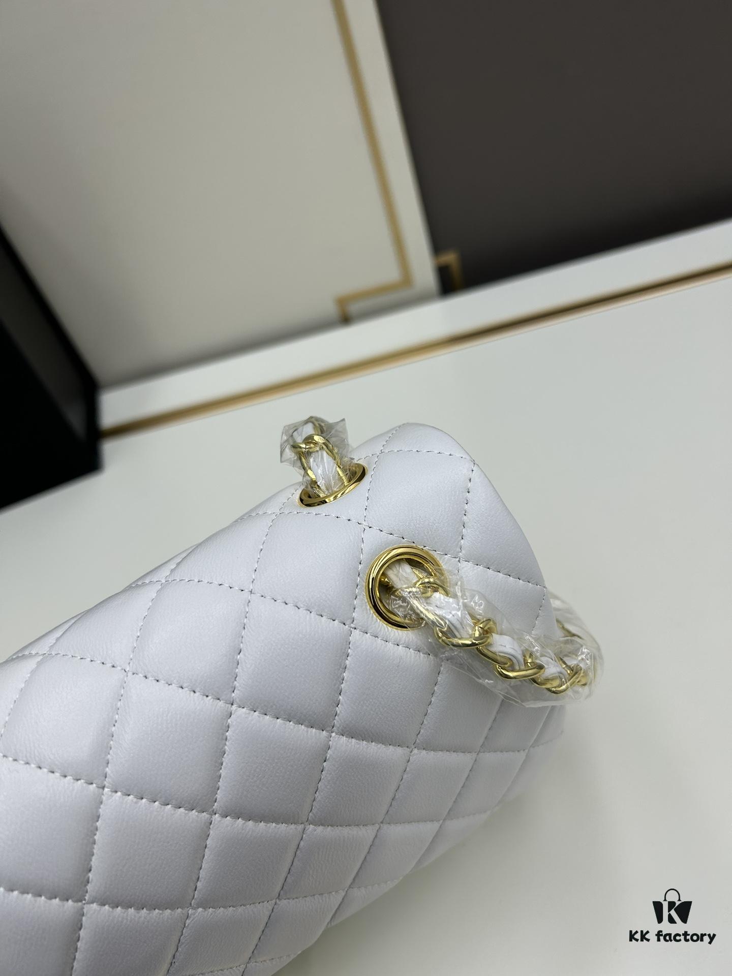 69304ed2f09edb6de4c4e961 Chanel Classic CF1112 Lambskin Electroplated Hardware with Glazed Finish, Premium Cowhide Gold Tone Clasp
