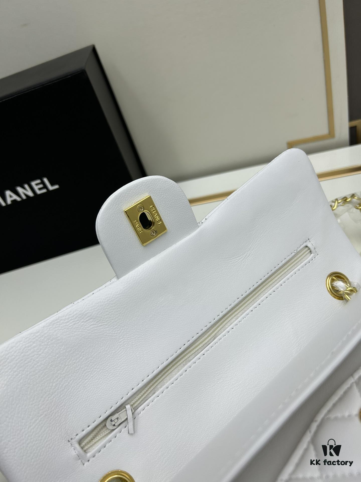 69304ed3f09edb6de4c4e963 Chanel Classic CF1112 Lambskin Electroplated Hardware with Glazed Finish, Premium Cowhide Gold Tone Clasp
