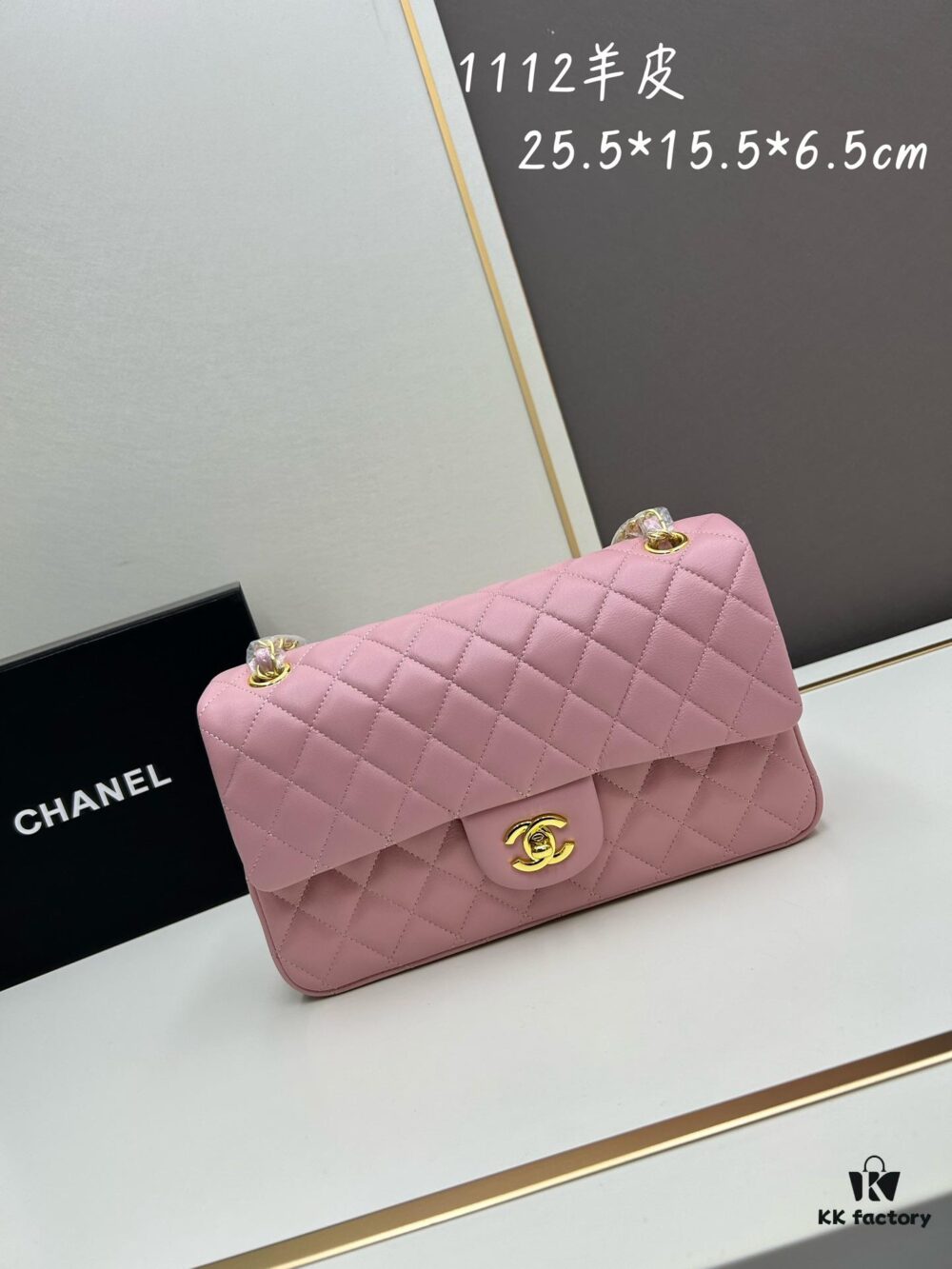 69304ed9f09edb6de4c4e96b Chanel Classic CF1112 Lambskin Electroplated Hardware with Glazed Finish, Premium Cowhide Gold Tone Trim