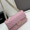 69304ed9f09edb6de4c4e96e Chanel Classic CF1112 Lambskin Electroplated Hardware with Glazed Finish, Premium Cowhide Gold Tone Trim
