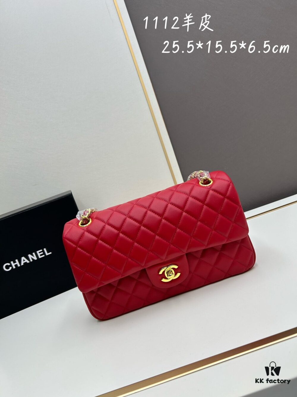 69304edff09edb6de4c4e976 Chanel Classic CF1112 Lambskin Electroplated Hardware with Glazed Finish, Full-grain Leather Gold Tone Buckle, Authentic Custom Overseas Procurement Grade