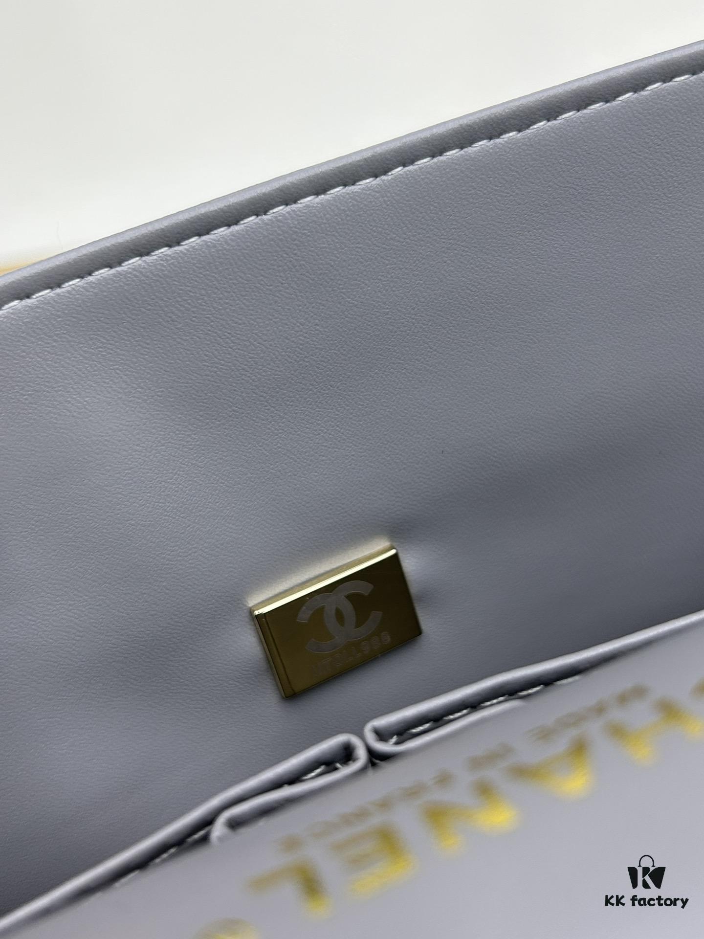 69304ee8f09edb6de4c4e981 Chanel Classic CF1112 Lambskin Electroplated Hardware with Glazed Finish, Premium Cowhide Gold Tone Clasp