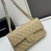 69304ee9f09edb6de4c4e983 Chanel Classic CF1112 Lambskin Electroplated Hardware with Glazed Finish, Premium Cowhide Gold Tone Clasp