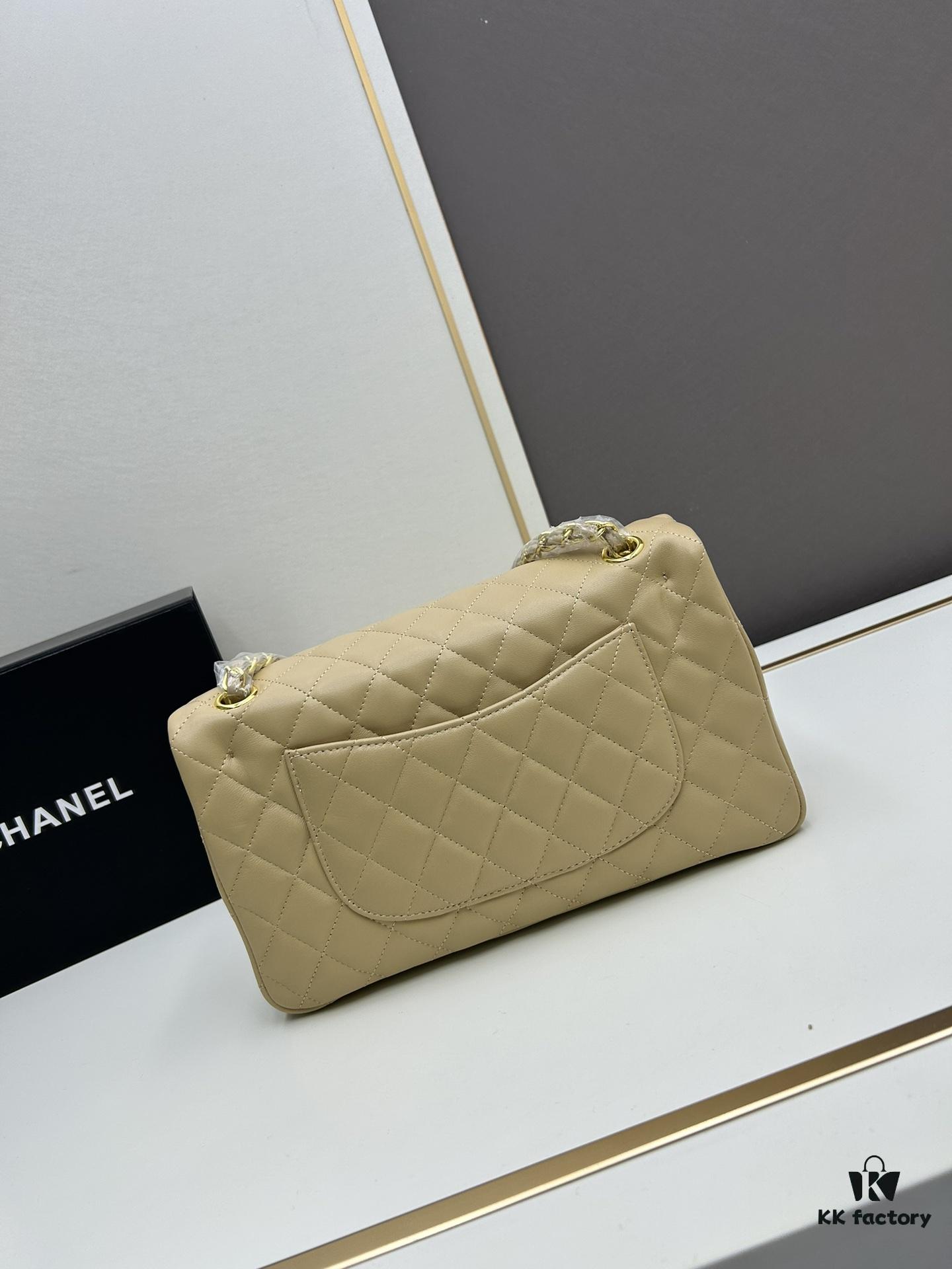 69304eeaf09edb6de4c4e984 Chanel Classic CF1112 Lambskin Electroplated Hardware with Glazed Finish, Premium Cowhide Gold Tone Clasp
