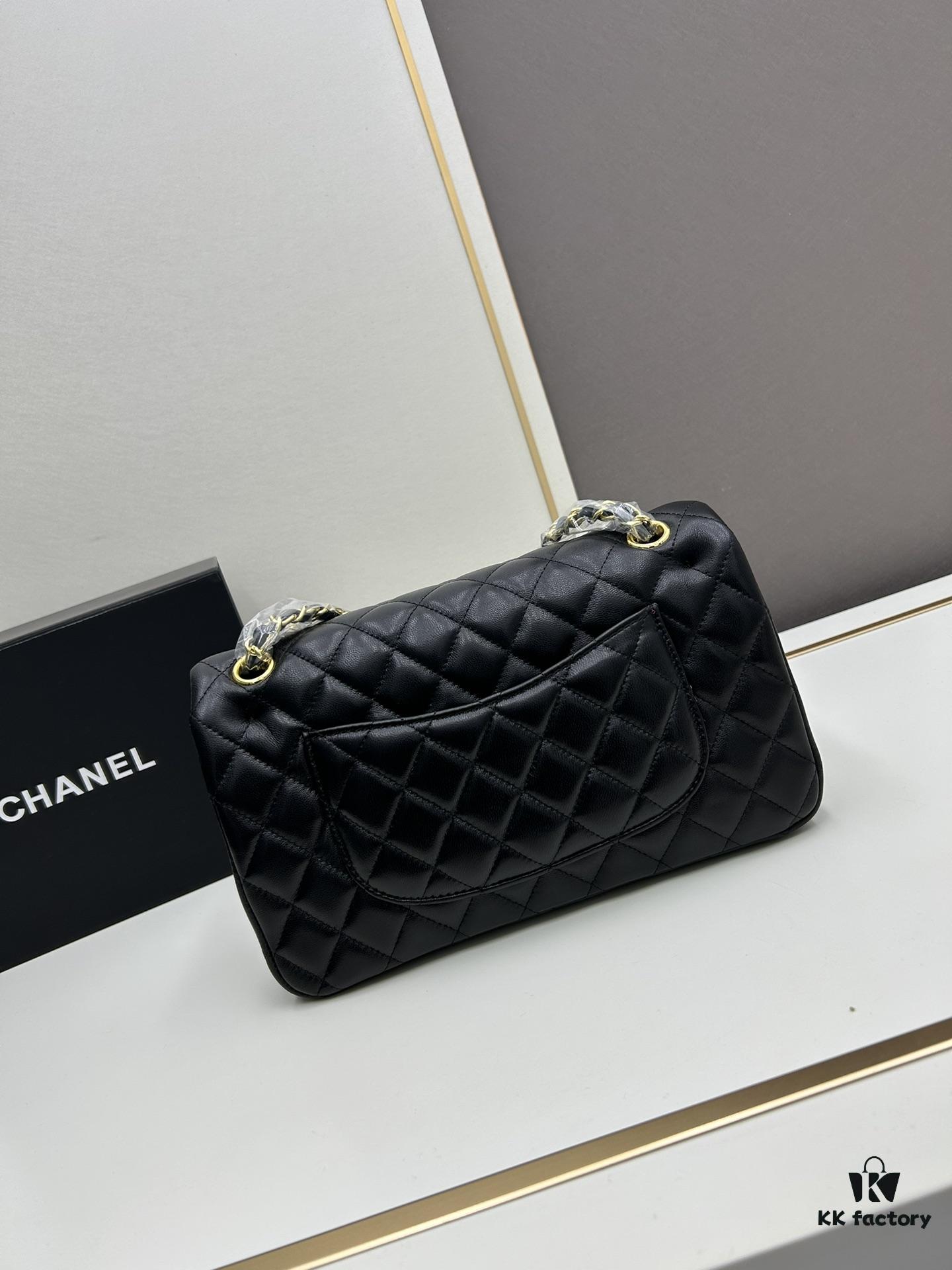 69304ef0f09edb6de4c4e98c Chanel Classic CF1112 Lambskin Electroplated Hardware with Glazed Finish, Premium Cowhide Gold Tone Clasp