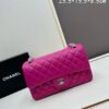 69304ef4f09edb6de4c4e994 Chanel Classic CF1112 Lambskin Electroplated Hardware with Glazed Finish, Premium Cowhide Gold Tone Closure