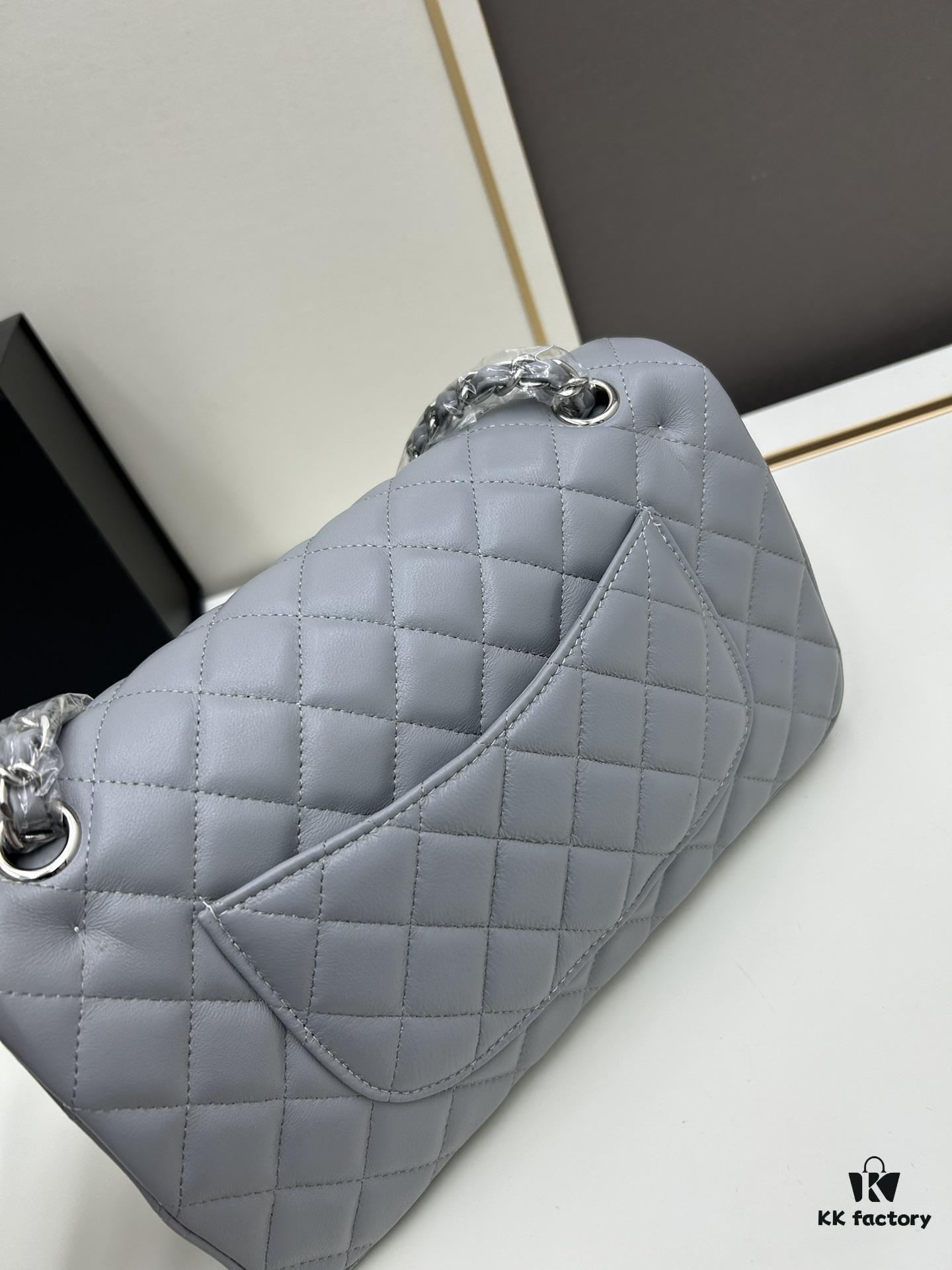 69304efaf09edb6de4c4e999 Chanel Classic CF1112 Lambskin Electroplated Hardware with Glazed Coating, Premium Cowhide Gold Tone Clasp