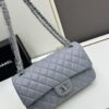 69304efaf09edb6de4c4e99a Chanel Classic CF1112 Lambskin Electroplated Hardware with Glazed Coating, Premium Cowhide Gold Tone Clasp