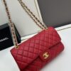 69304efbf09edb6de4c4e99b Chanel Classic CF1112 Lambskin Electroplated Hardware with Glazed Finish, Full-grain Leather Gold Tone Buckle, Authentic Custom Overseas Procurement Grade