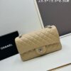 69304f05f09edb6de4c4e9a5 Chanel Classic CF1112 Lambskin Electroplated Hardware with Glazed Finish, Premium Cowhide Gold Tone Closure