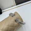 69304f0cf09edb6de4c4e9af Chanel Classic CF1112 Lambskin Electroplated Hardware with Glazed Finish, Premium Cowhide Gold Tone Closure