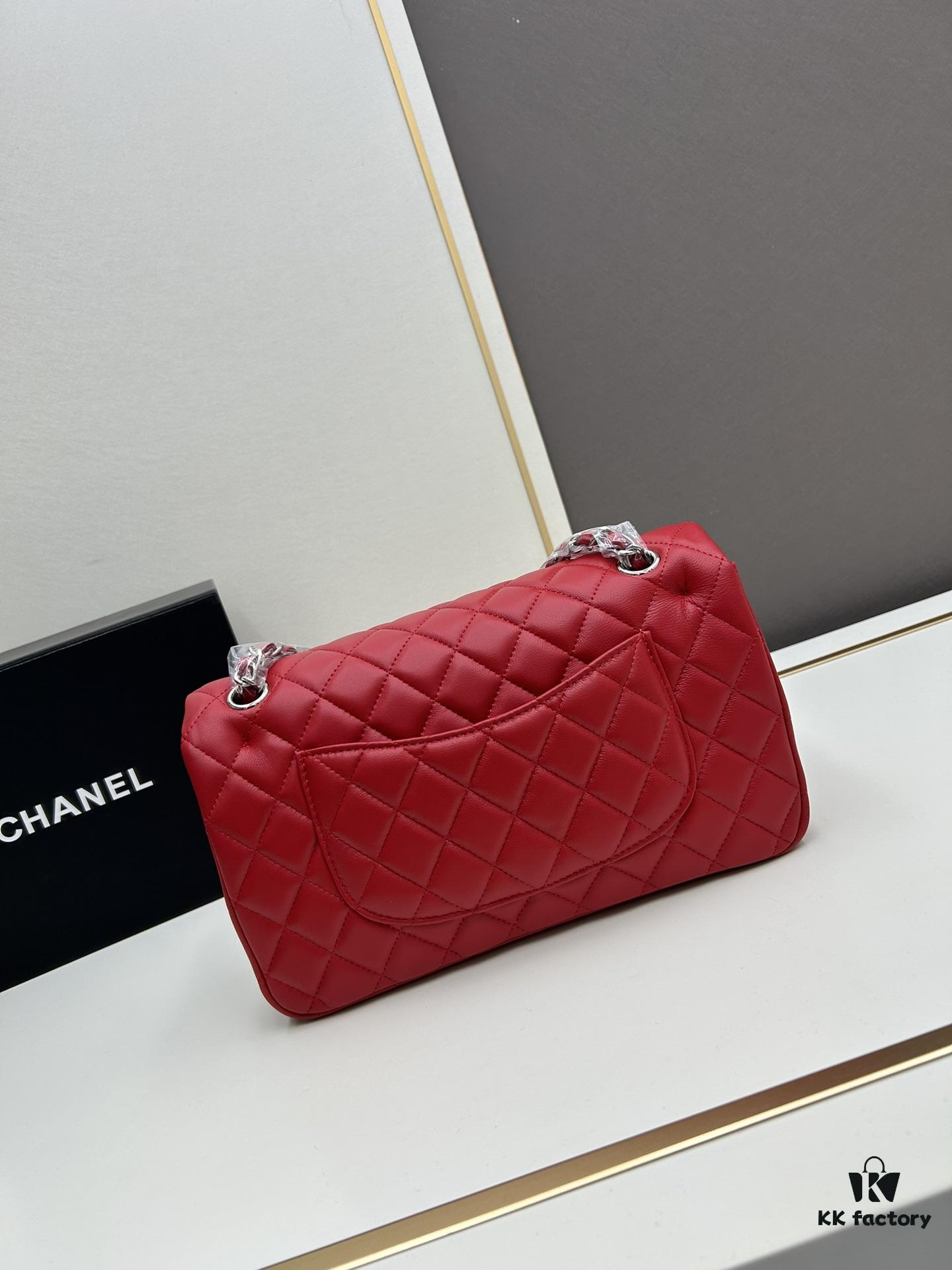 Chanel Classic CF1112 Lambskin Electroplated Hardware with Glaze Finish, Durable and Fade-Resistant, Premium Cowhide Gold Tone Clasp – Authentic Custom Import Level Design