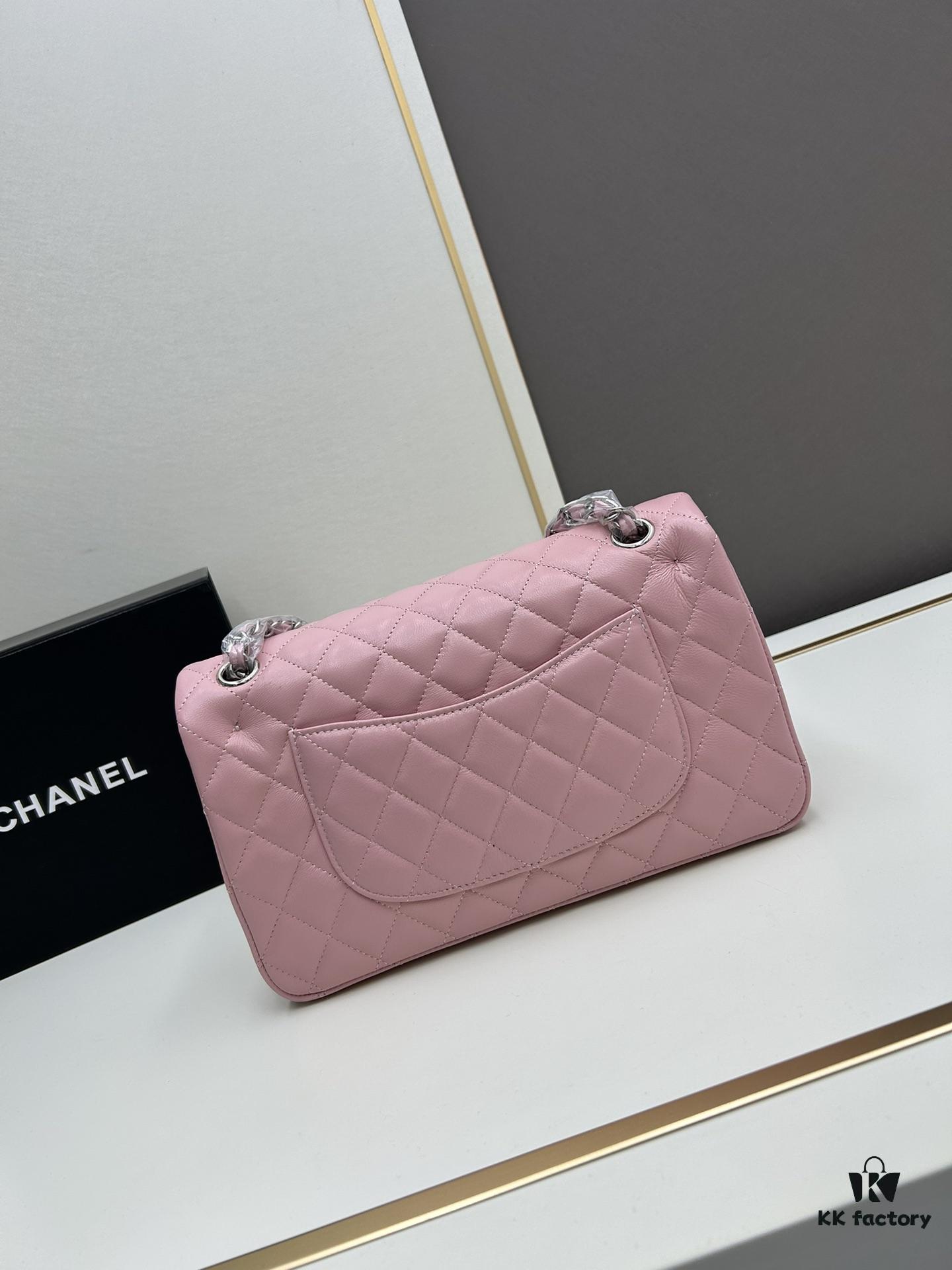 69304f14f09edb6de4c4e9b7 Chanel Classic CF1112 Lambskin Electroplated Hardware with Glazed Finish, Premium Cowhide Gold Tone Trim – Authentic Custom Import Level