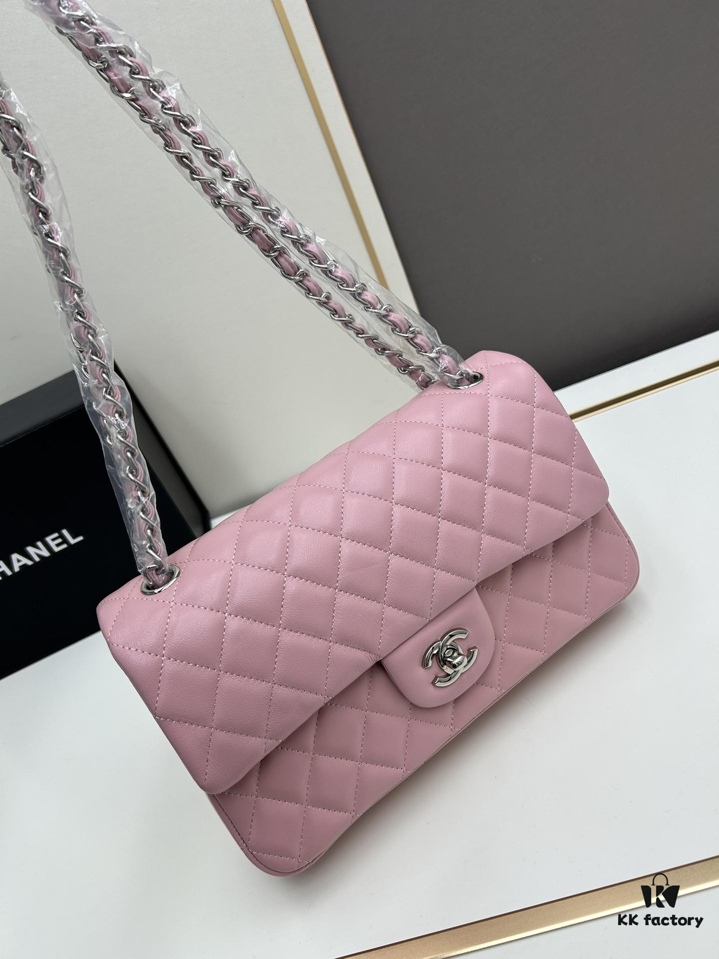 69304f14f09edb6de4c4e9ba Chanel Classic CF1112 Lambskin Electroplated Hardware with Glazed Finish, Premium Cowhide Gold Tone Trim – Authentic Custom Import Level