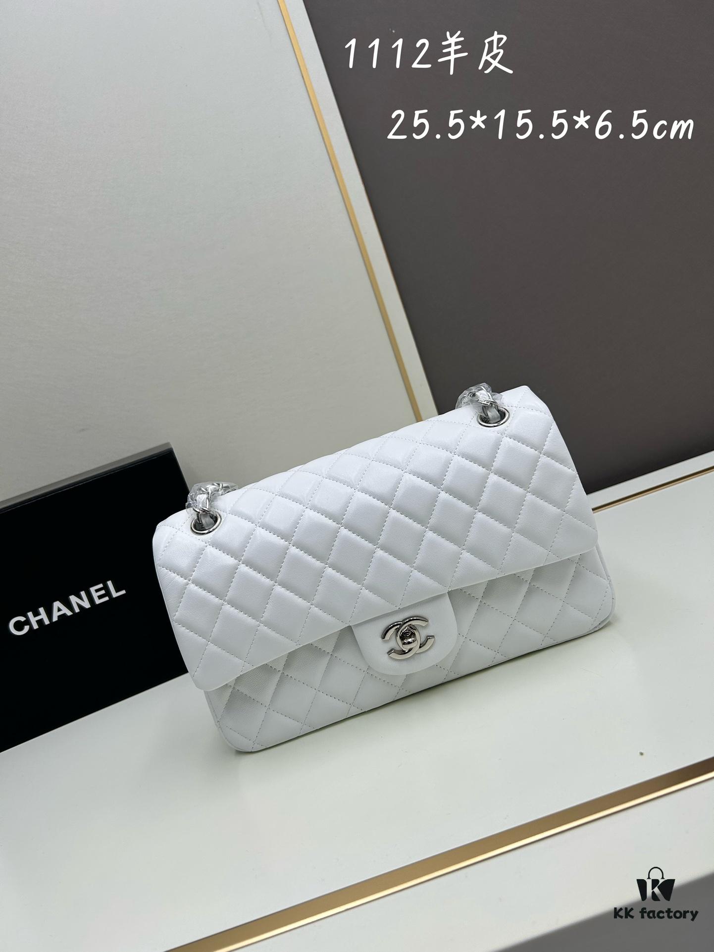 69304f1df09edb6de4c4e9c1 Chanel Classic CF1112 Lambskin Electroplated Hardware with Glazed Finish, Premium Cowhide Gold Tone Closure