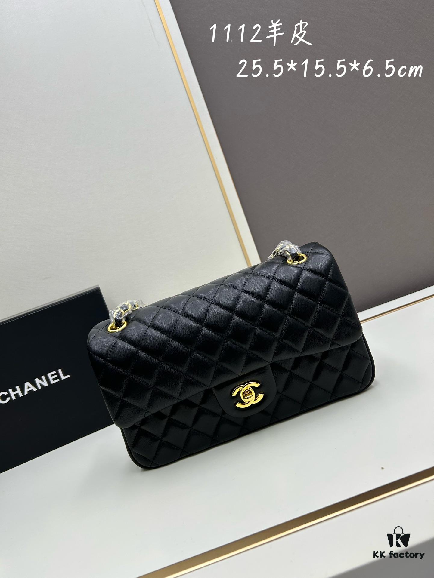 69304f1df09edb6de4c4e9c2 Chanel Classic CF1112 Lambskin Electroplated Hardware with Glazed Finish, Premium Cowhide Gold Tone Clasp