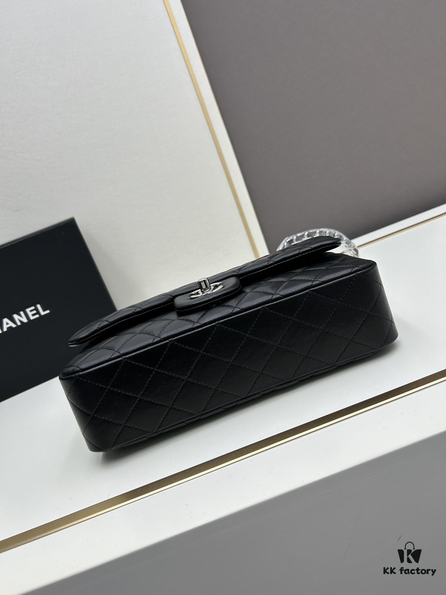 69304f24f09edb6de4c4e9c8 Chanel Classic CF1112 Lambskin Electroplated Hardware with Glazed Finish, Premium Cowhide Gold Tone Clasp – Authentic Custom Import Grade