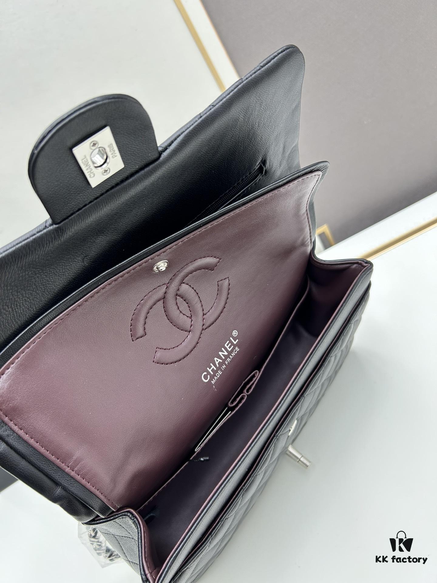 69304f2af09edb6de4c4e9d3 Chanel Classic CF1112 Lambskin Electroplated Hardware with Glazed Finish, Premium Cowhide Gold Tone Clasp – Authentic Custom Import Grade