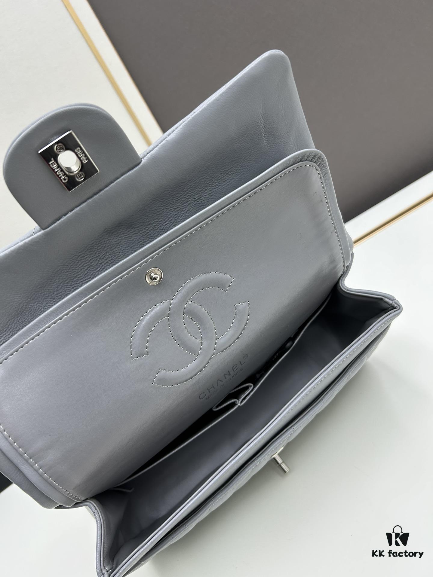 69304f2ef09edb6de4c4e9d7 Chanel Classic CF1112 Lambskin Electroplated Hardware with Glazed Coating, Premium Cowhide Gold Tone Clasp
