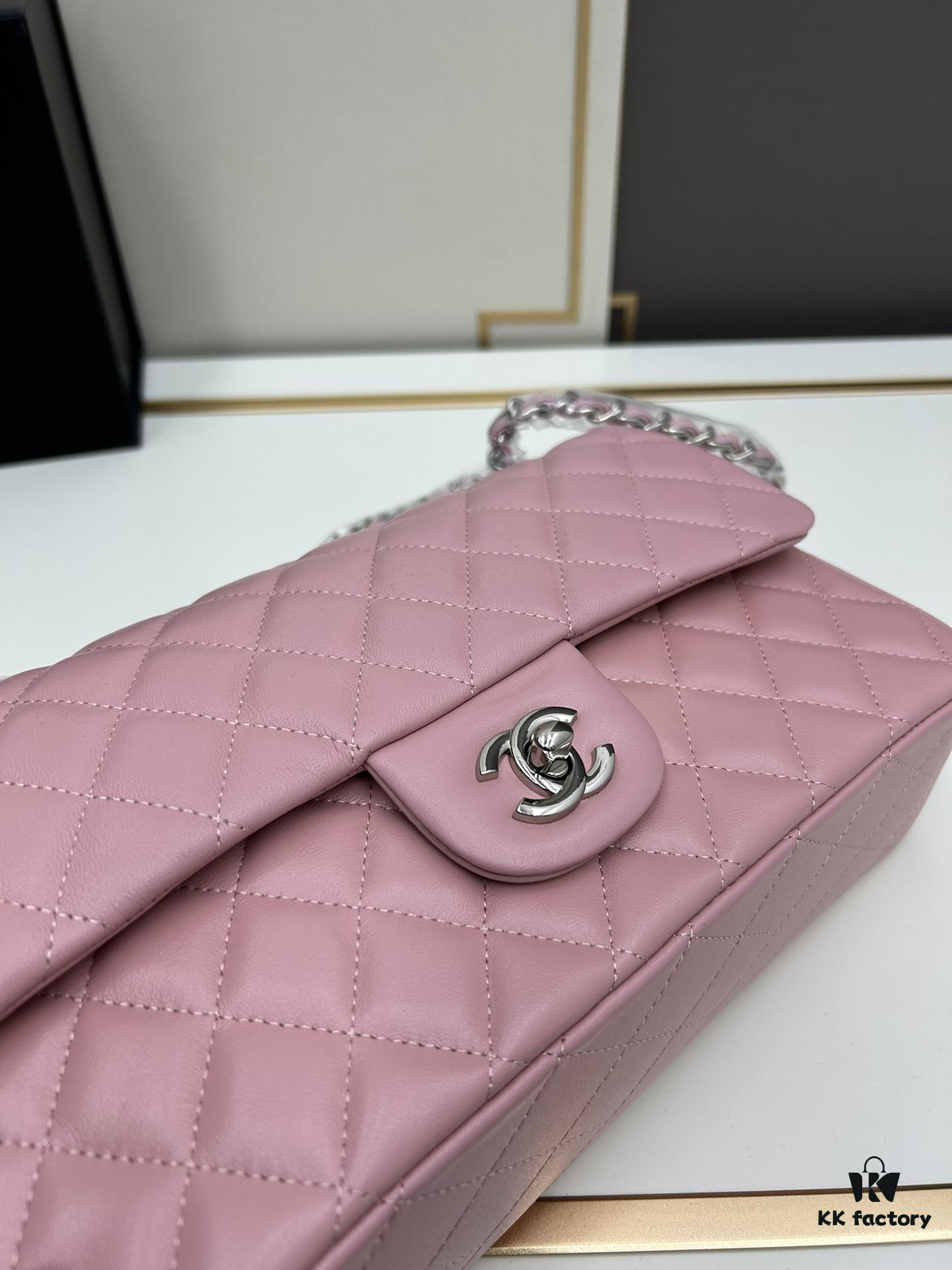 69304f2ff09edb6de4c4e9da Chanel Classic CF1112 Lambskin Electroplated Hardware with Glazed Finish, Premium Cowhide Gold Tone Trim – Authentic Custom Import Level
