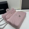Chanel Classic CF1112 Calfskin Grain Texture Handbag with Plated Hardware