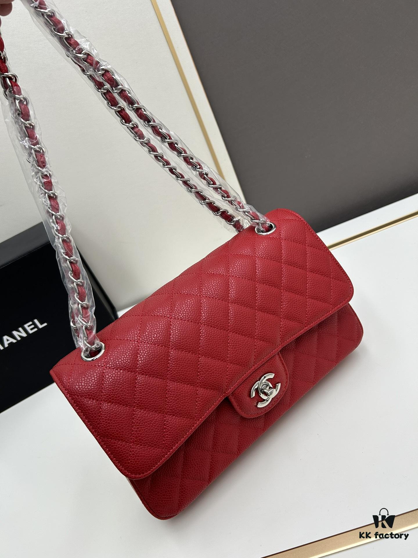 69304f33f09edb6de4c4e9e0 Chanel Classic CF1112 Calfskin Quilted Texture, Electroplated Hardware with Special Glazing Treatment for Long-Lasting Color Retention, Genuine Leather Gold Tone Clasp