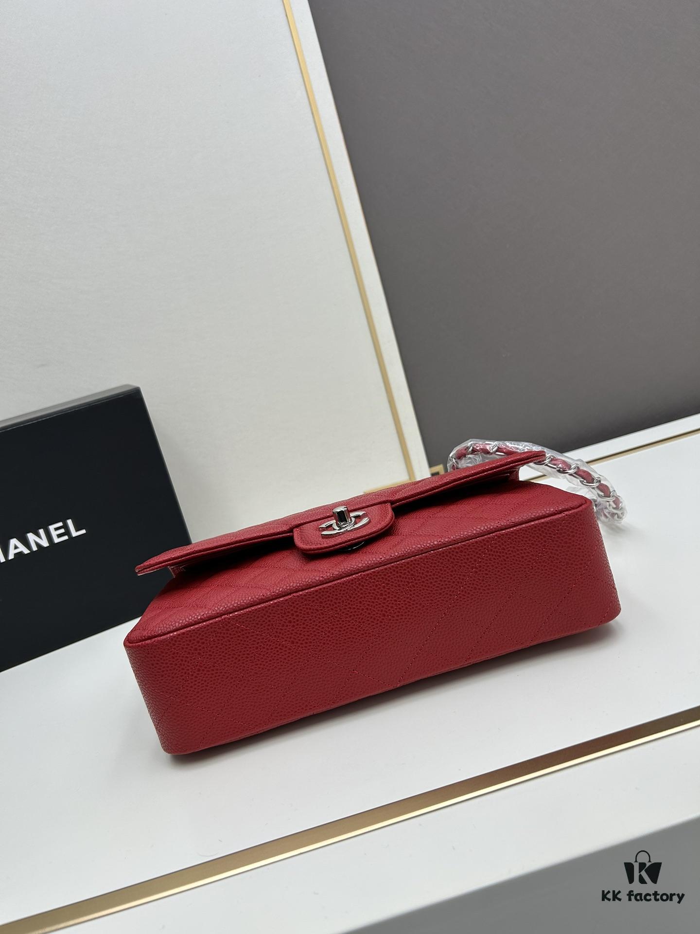 69304f35f09edb6de4c4e9e2 Chanel Classic CF1112 Calfskin Quilted Texture, Electroplated Hardware with Special Glazing Treatment for Long-Lasting Color Retention, Genuine Leather Gold Tone Clasp