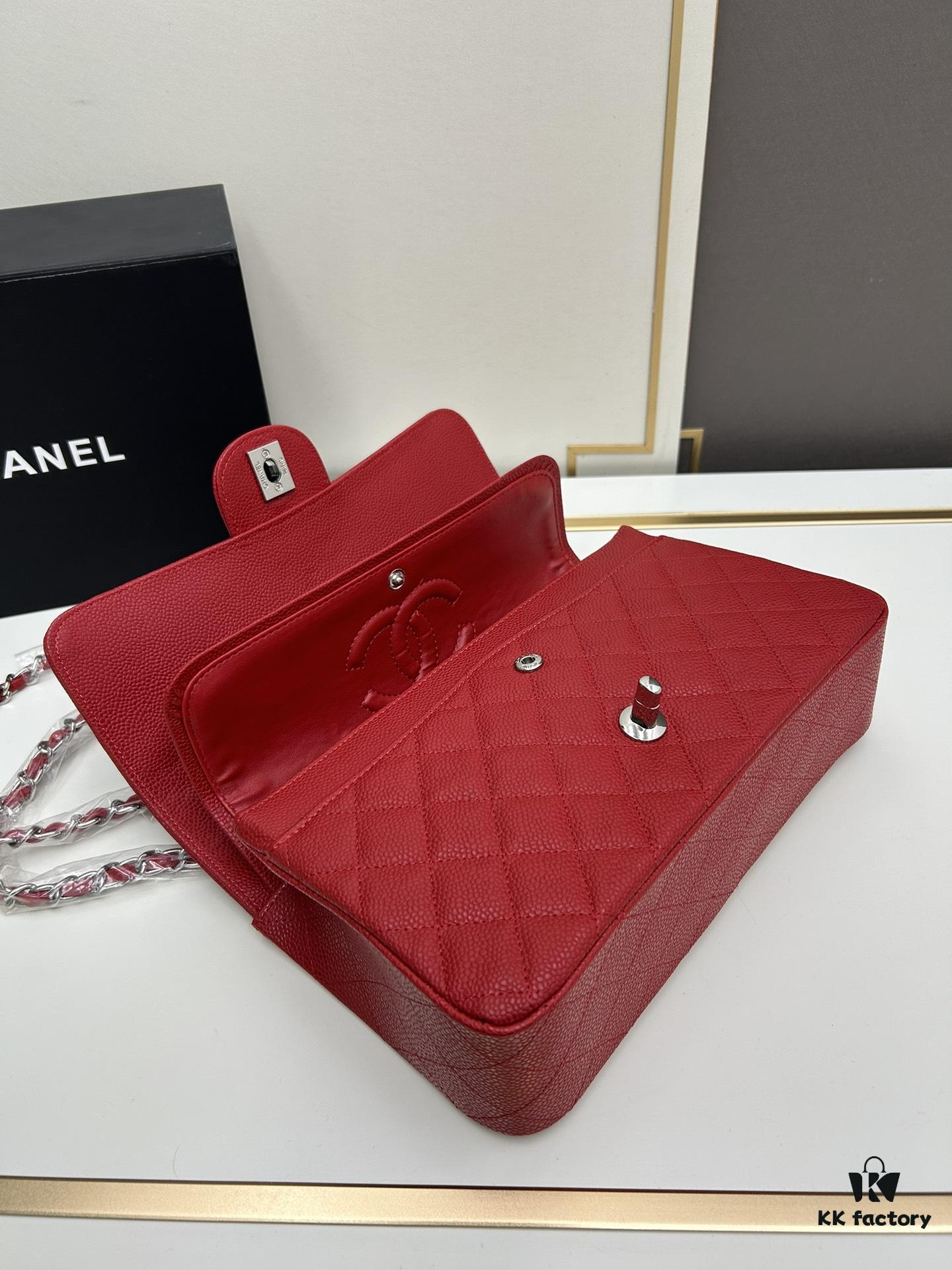 69304f36f09edb6de4c4e9e5 Chanel Classic CF1112 Calfskin Quilted Texture, Electroplated Hardware with Special Glazing Treatment for Long-Lasting Color Retention, Genuine Leather Gold Tone Clasp